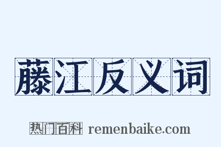 藤江反义词是什么意思的图片